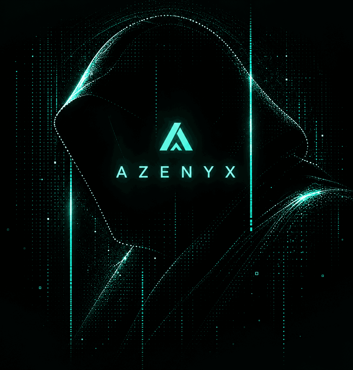 AZENYX hooded privacy artwork